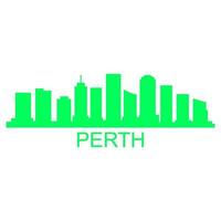 Perth skyline on white background vector