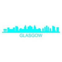 Glasgow skyline on white background vector