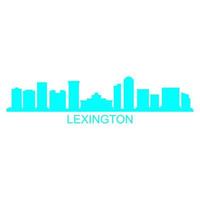 Lexington skyline on white background vector