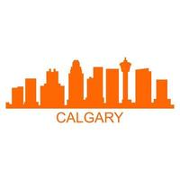 Calgary skyline on white background vector