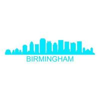 Birmingham skyline on white background vector