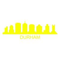 Durham skyline on white background vector
