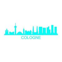 Cologne skyline on white background vector