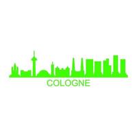 Cologne skyline on white background vector