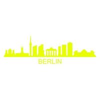 Berlin skyline on white background vector