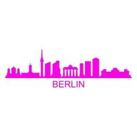 Berlin skyline on white background vector