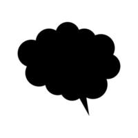 nube de diálogo ilustrada sobre un fondo blanco vector