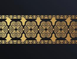 plantilla de diseño de borde de patrón ornamental vector