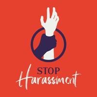 Stop Harassment Concept with Hand held Illustration Symbol vector