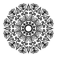 Circular pattern in the form of a mandala for henna vector
