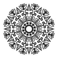 Circular pattern in the form of a mandala for henna vector