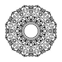 Circular pattern in the form of a mandala for henna vector