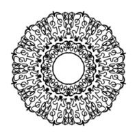 patrón circular en forma de mandala para henna vector