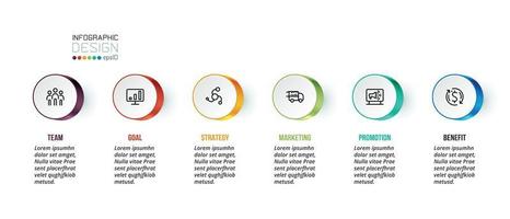 plantilla de infografía de concepto de negocio con opción. vector