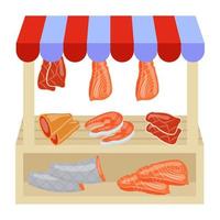 Seafood Stall Concepts vector