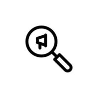 Magnifier icon design vector illustration with symbol seo, optimization, search, research, searching for advertising business