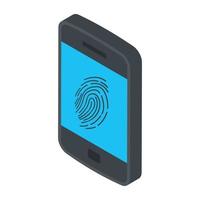 Fingerprint Lock Concepts vector