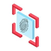 Fingerprint Scan Concepts vector