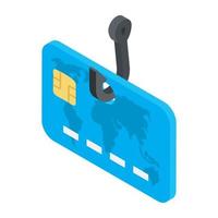 pirateo de tarjeta de débito vector