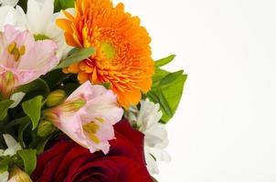 Part of flower bouquet, composition on light background. photo