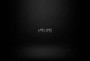 Dark gray empty room studio gradient best for black background and display product. Realistic dark platform vector