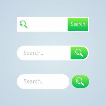 Search bar vector design element. Set of search bar boxes. user interface UI elements. Vector illustration.
