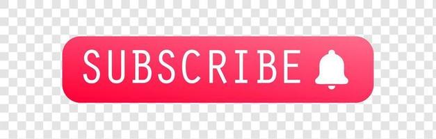 Subscribe button with red color. Vector illustration. Subscribe vector web button