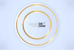 Realistic golden luxury circle on white background. Abstarct background with gold color. vector