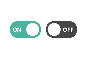 On Off switch icon. Power symbol for user interface. Toggle flat design for apps. vector