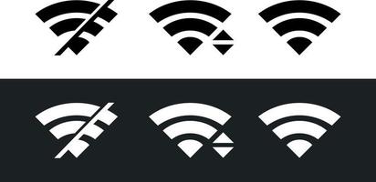 icono plano de señal de internet inalámbrica wifi para aplicaciones. símbolo de internet inalámbrico. vector