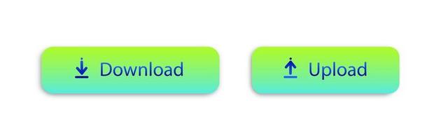 Download and upload button with yellow colors. Download icon. Upload icon. Vector illustration.