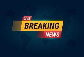 Breaking news broadcast concept in green color. Design template for news channels or internet tv background. Breaking news backdrop vector