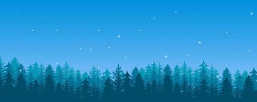 Snowy winter forest background with space for text. Holiday background concept best for banner. vector