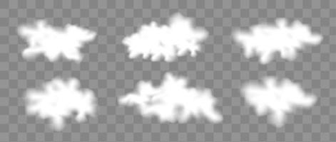 Cloud set on transparent background. Simple isolated illustration. vector