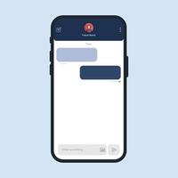 Editable phone chat mockup bubble. Mockup of mobile messenger. Smartphone chatting sms app template bubbles. Vector illustration.