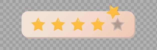 Five stars customer product rating review flat icon for apps and websites. Customer feedback concept illustrations. vector