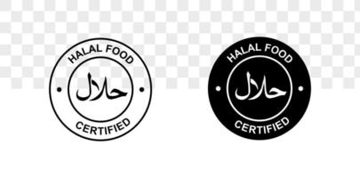 logotipo de vector de alimentos halal certificado mejor para envasado de alimentos. logotipo de comida islámica.