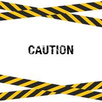 Caution sign with black and yellow stripes. warning sign background vector