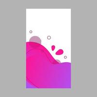 Pink neon dynamic abstract fluid social media background. Wavy bubble web banner, screen, mobile app colorful design. Flowing liquid gradient shapes. Geometric social network stories theme template vector