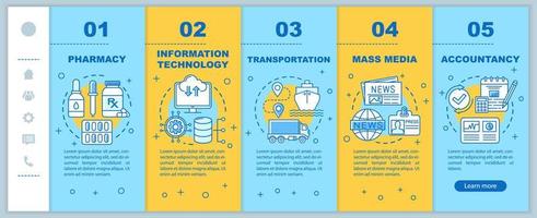 Assistive industries onboarding mobile web pages vector template. Responsive smartphone website interface idea with linear illustrations. Webpage walkthrough step screens. Color concept