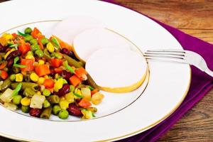 Mexican Mix of Vegetables. Tomatoes, Beans, Celery Root, Green B photo