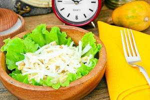 Dietary Salad from Daikon and Chicken photo