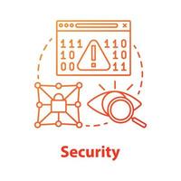 Security concept icon. Privacy protection idea thin line illustration. Confidential data encryption. Cybersecurity and safety. Digital authorization. Vector isolated outline drawing