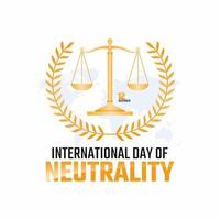 vector graphic of international day of neutrality good for international day of neutrality celebration. flat design. flyer design.flat illustration.
