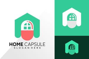 Home Capsule Clinic Logo Design Vector Template