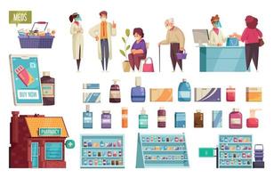 Pharmacy Icons Set vector