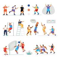 Sports Athletes Icon Set vector