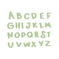 Hand drawn set of uppercase font latin letters. vector