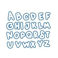 conjunto de alfabeto estilo burbuja de letras latinas. vector