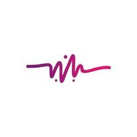 Purple Pulse Logo Inspirations. Medical. Music vector